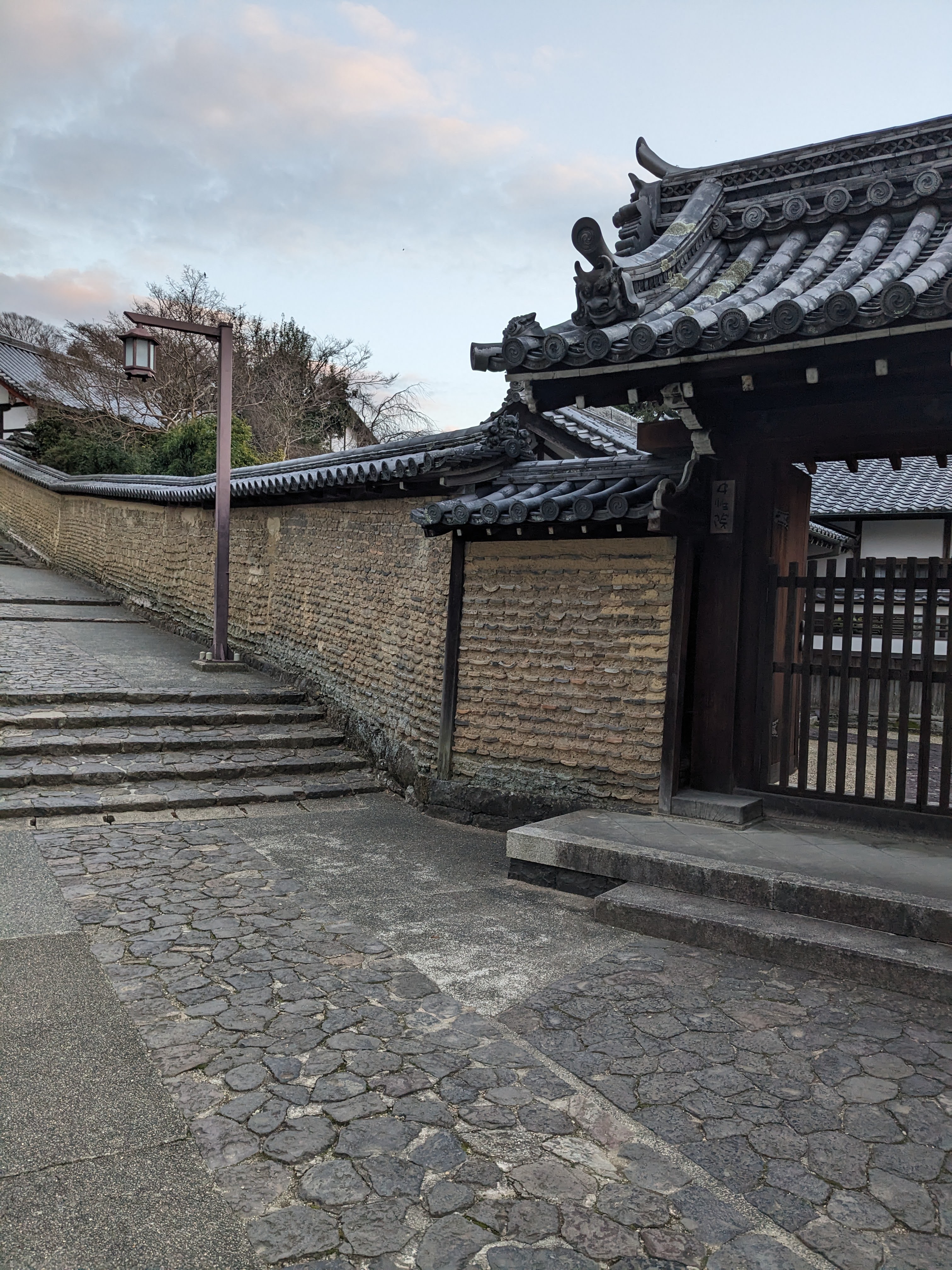 Temple gate at dusk