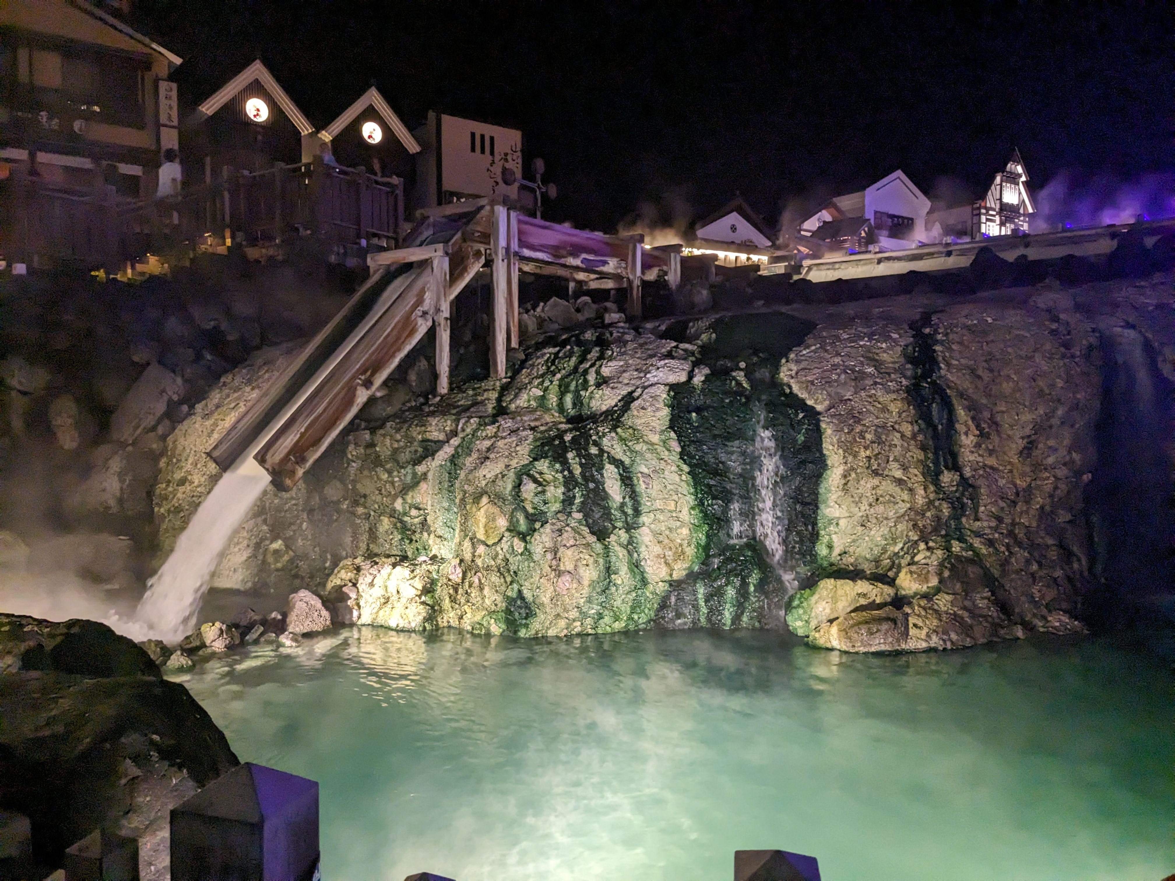 Night Hot Spring Town